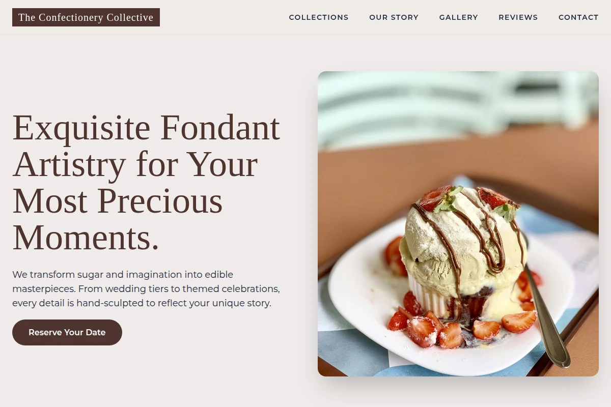 fondant Dessert
